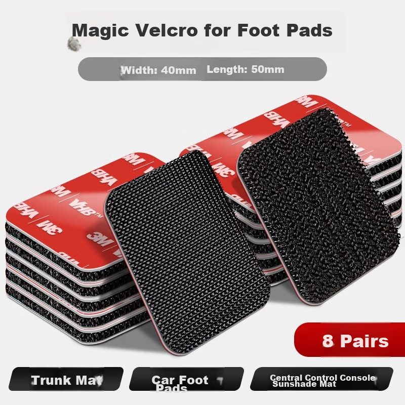 3M Automotive Velcro with Adhesive Pads - High-Adhesion Heat-Resistant Hooks