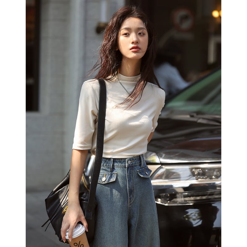 Dme Mid-Sleeve T-Shirt for Women