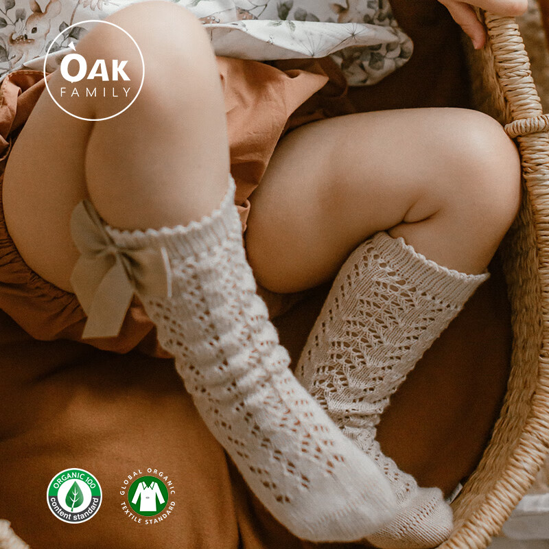 OAK FAMILY Butterfly Bow Thigh-High Socks for Princess Toddlers