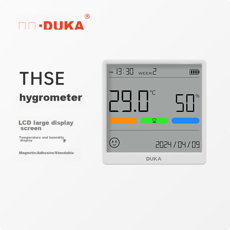 DUKA TH3 Smart Hygrometer Thermometer with Clock
