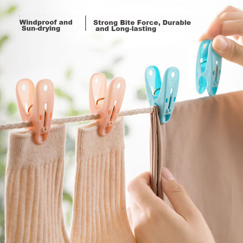 CHAHUA Windproof Clothes Hangers & Clips - 24-Piece Set
