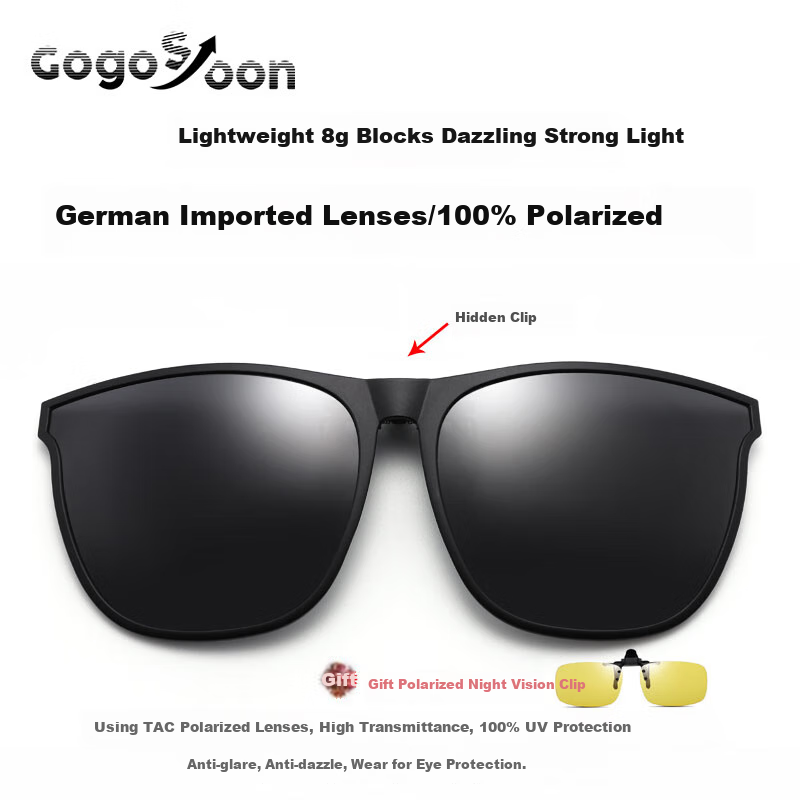GOGOSOON Myopia Clip-On Sunglasses for Men