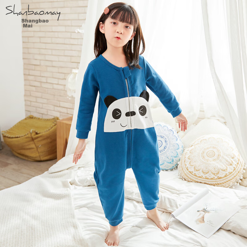SHANBAOMAY Kids' Cotton One-Piece Pajamas