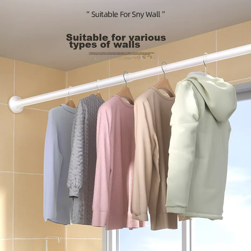 MUYA Retractable Shower Curtain Rod - No Drilling