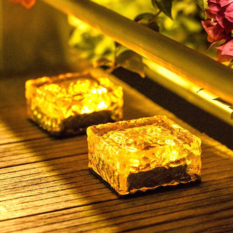 Datouren Solar Ice Brick Light - Warm Glow