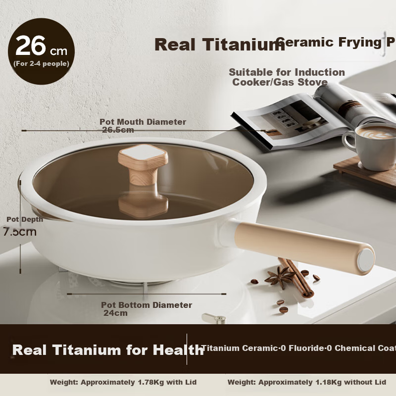Amercook Titanium Ceramic Non-Stick Frying Pan