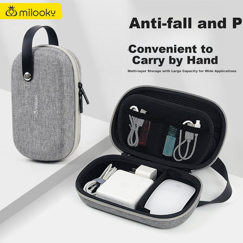 Milooky Laptop Bag with Power Bank & Cable Storage