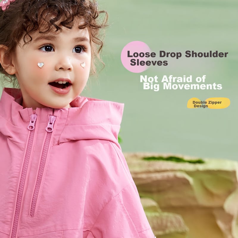 ASK JUNIOR Girls' Hooded Jacket with Five-Pointed Star