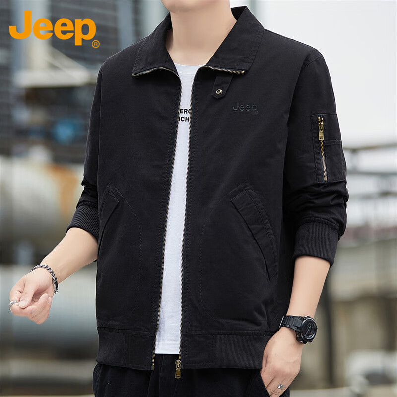 JEEP Men's Casual Jacket - Black and Blue