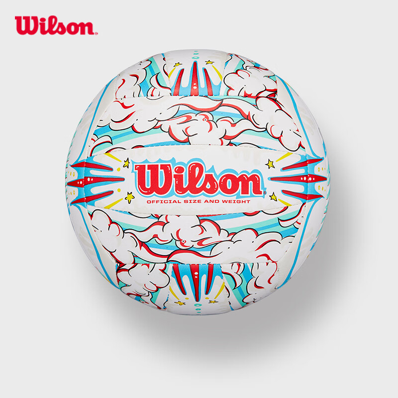 Wilson Graffiti Peace Volleyball - White and Blue