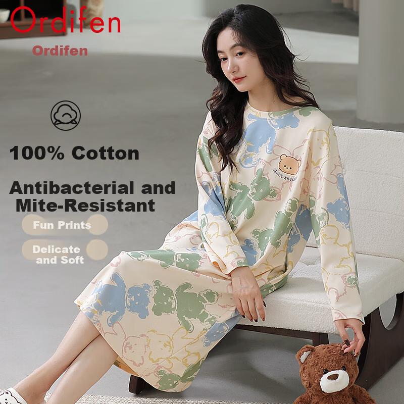 Ordifen Women's Cotton Crew Neck Pullover
