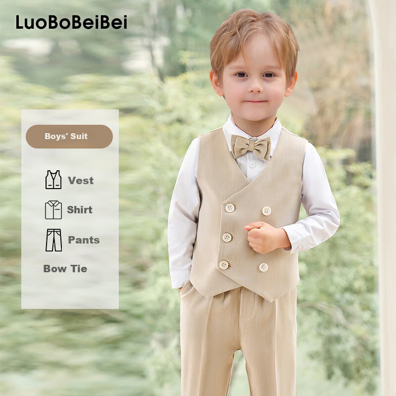 LUOBOBEIBEI Kids British-Style Vest Set