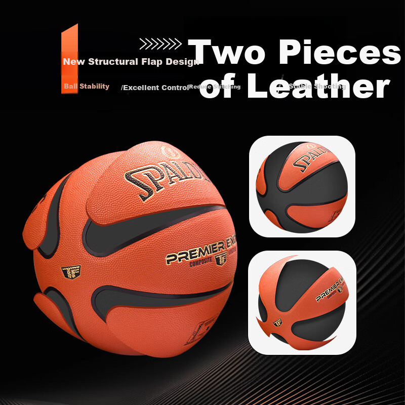 Spalding Basketball - Two-Piece Leather Design