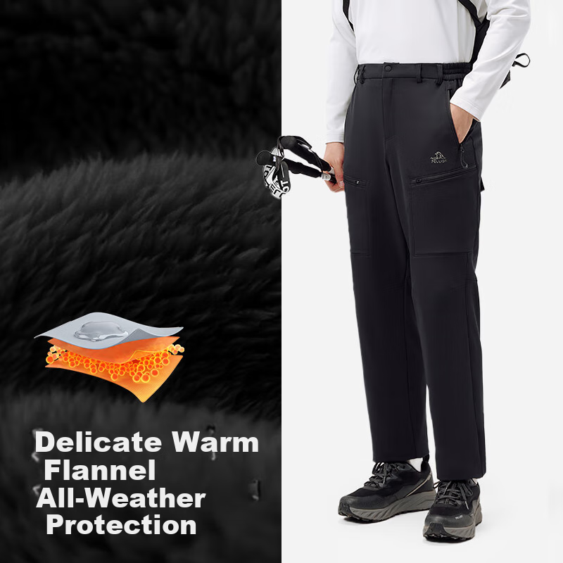 Pelliot Outdoor Softshell Pants - High-Elasticity Fleece-Lined