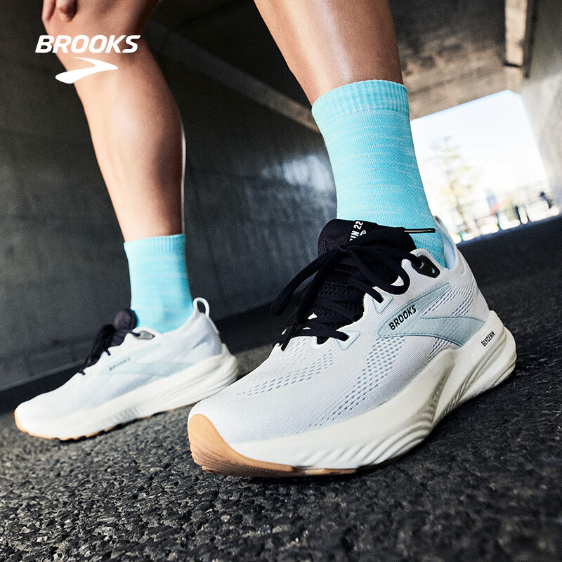 BROOKS Glycerin 22 Running Shoes - Bright White/Winter Blue/Black_0