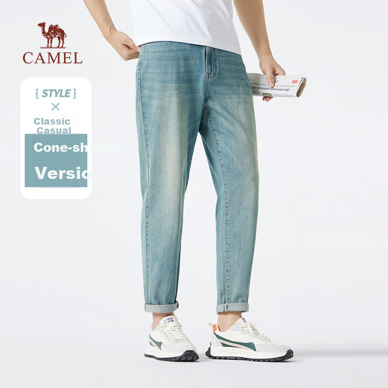 CAMEL Men's Tapered Vintage Jeans
