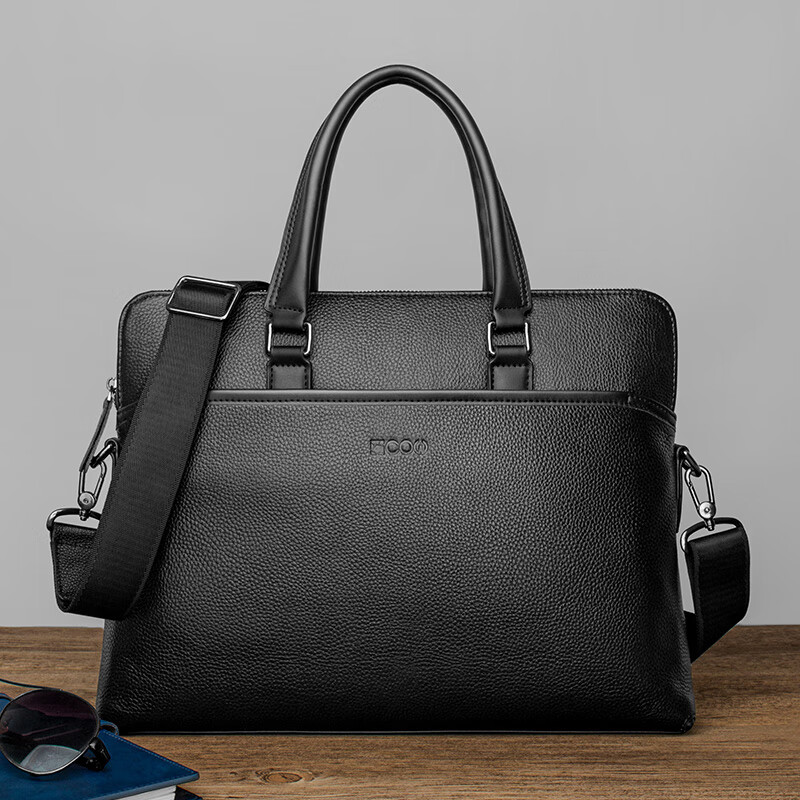 COW Leather Briefcase - Elegant Business Style