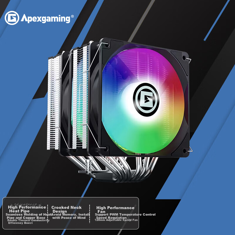 Apexgaming AD6BG Dual-Tower Cooling Fan