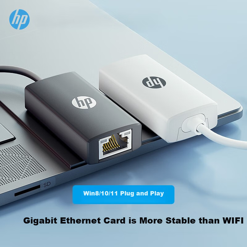 HP USB3.0 Gigabit Ethernet Adapter - Fast Network Converter