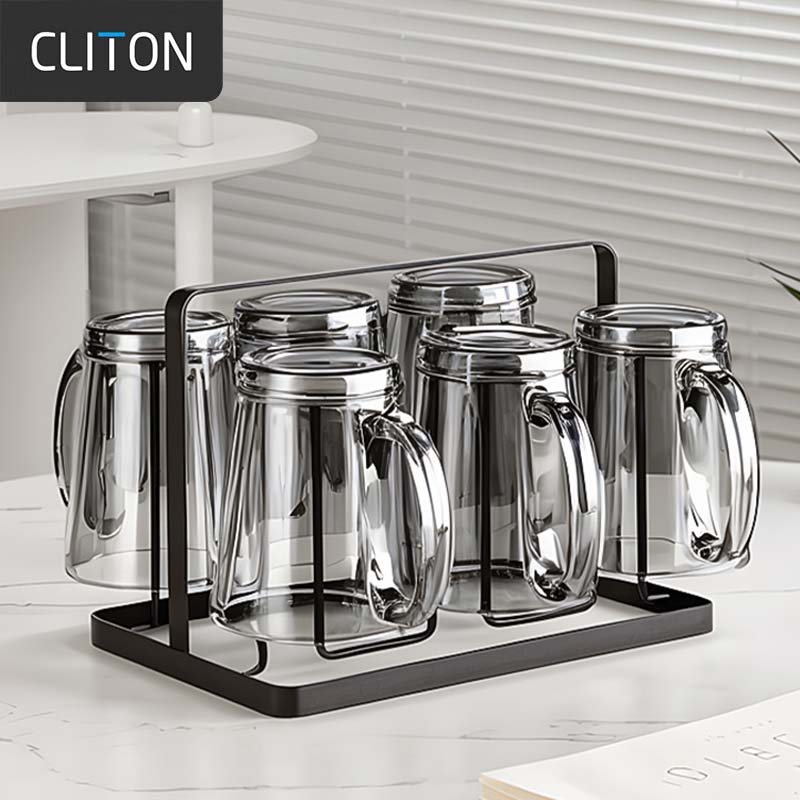 CLITON Glass Cups Set with Handles