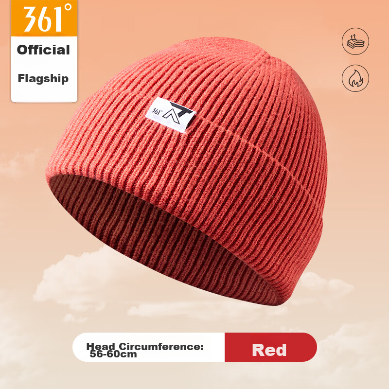 361° Women's Winter Warm Knitted Balaclava - Red