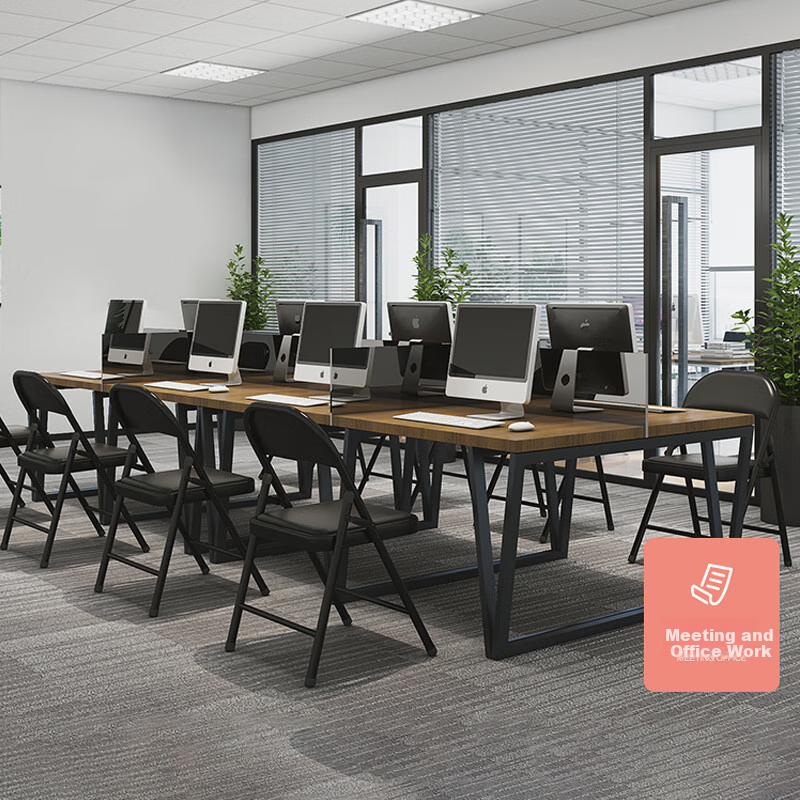 AEY Simple Folding Chair - Business Black Pu Leather