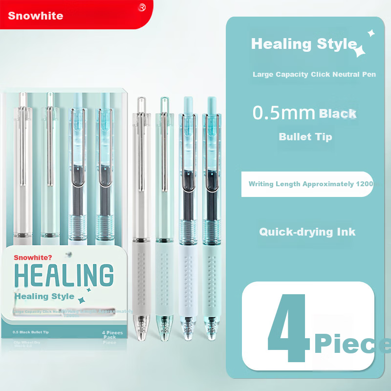 Snowhite Retractable Gel Pen for Students