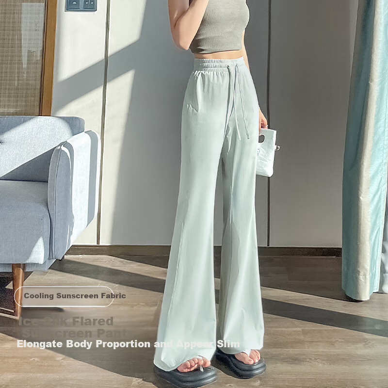 MJ STYLE Ice Silk Slightly Flared Sun Protection Pants