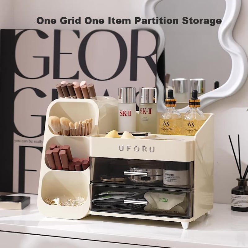 EACHY Cosmetic Organizer - Dustproof & Spacious