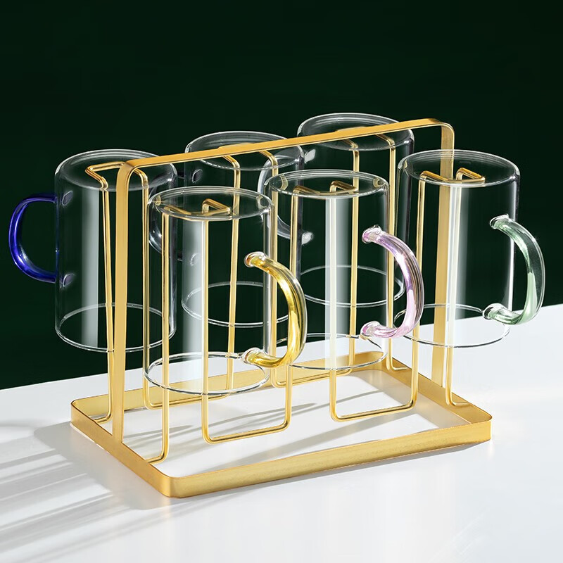 CRISTALGLASS Glass Cup with Handle Set