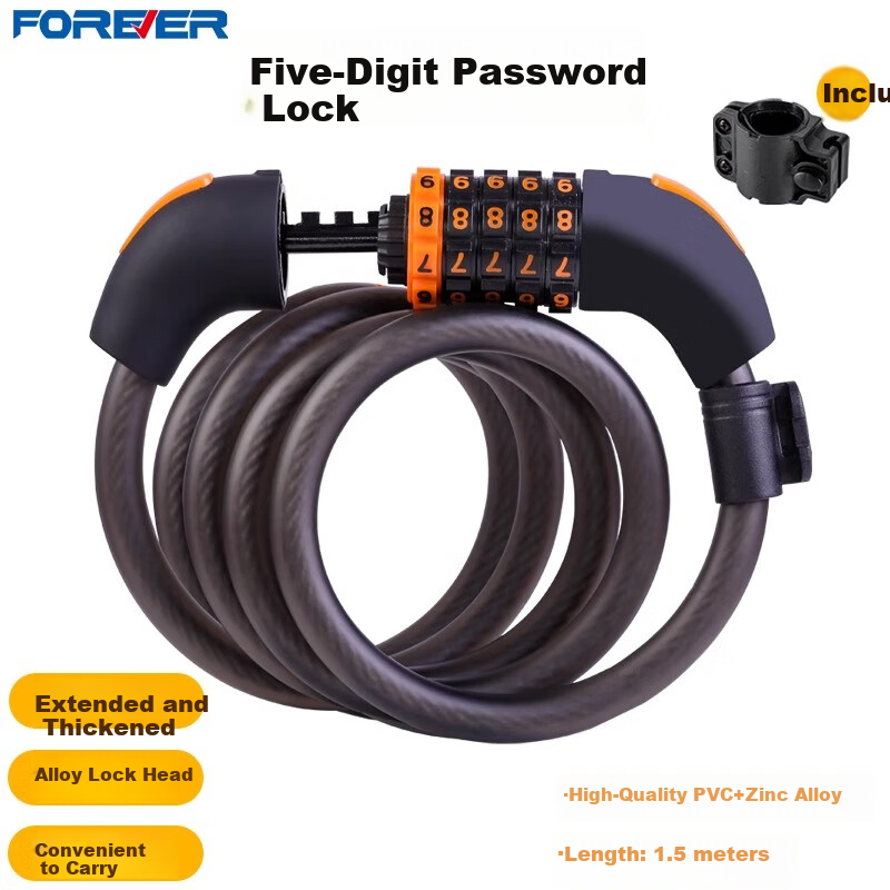 Yongjiu Anti-Theft Bicycle Lock with 5-Digit Code
