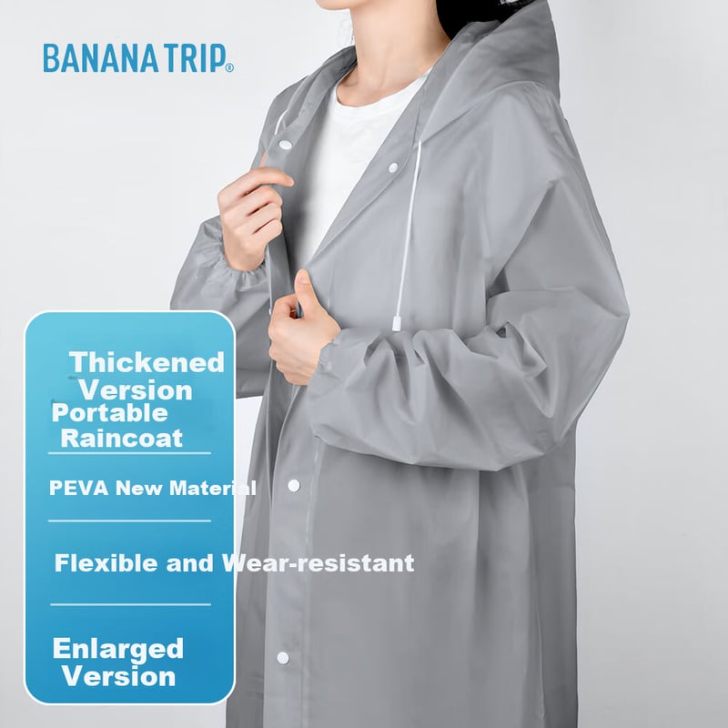 Banana Trip Thickened Hooded Raincoat