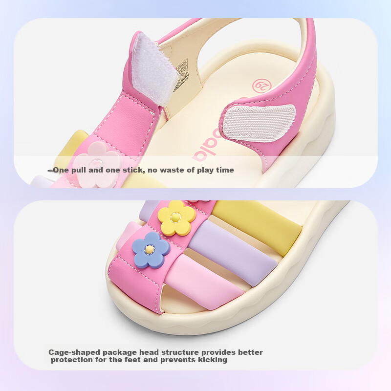 BALABALA Girls' Soft-Soled Roman Sandals
