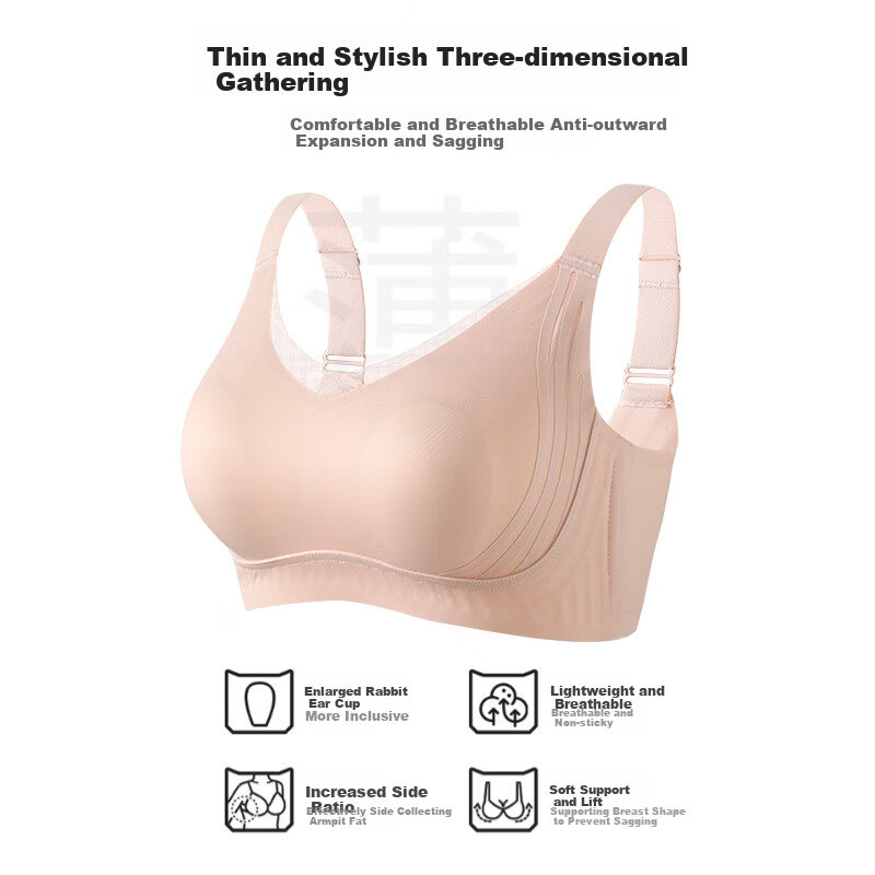 Ordifen Large Bust Minimizer Bra with Seamless Push-Up Support