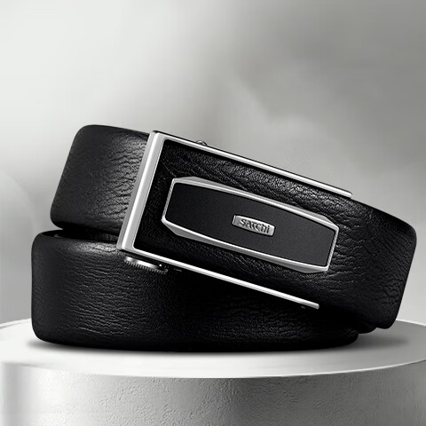 SATCHI Men's Belt with Automatic Buckle - Top-Grain Leather