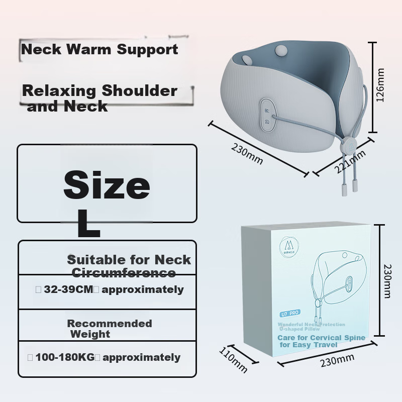 Miaojie U7pro Neck Massager - U-Shaped Massage Pillow
