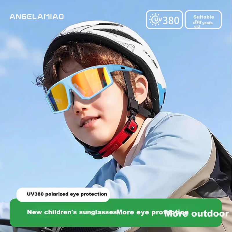 Angelamiao Kids Cycling Sunglasses - UV Protection for Sports