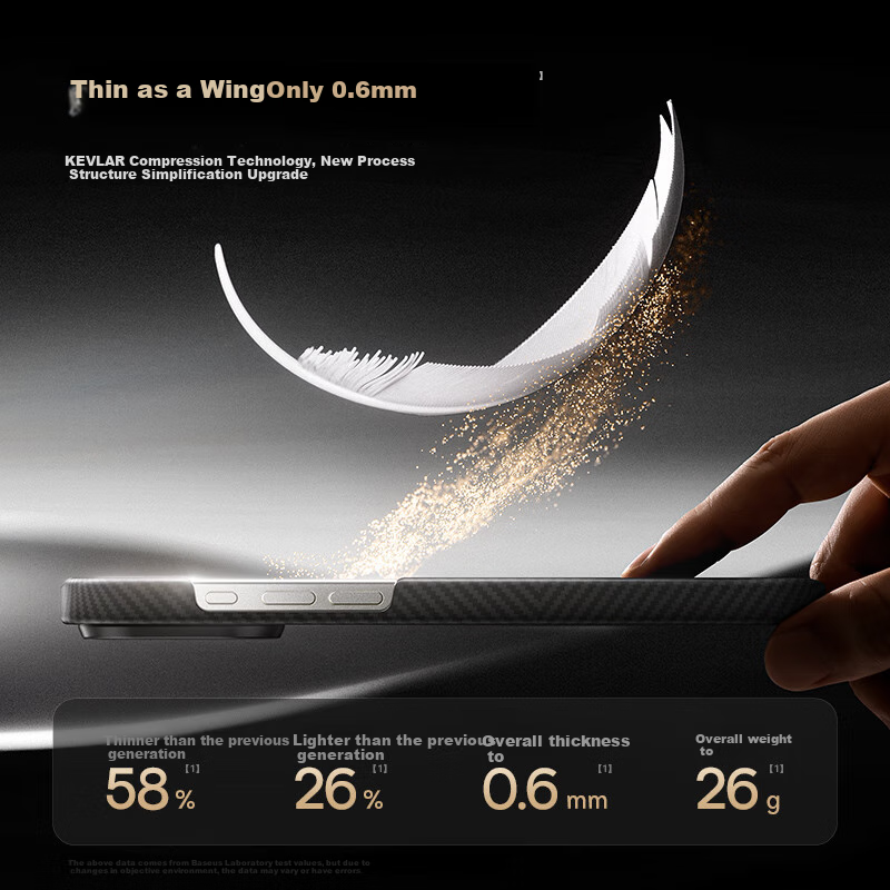 Baseus Luxurious Color-Changing iPhone 16 Pro Kevlar Case