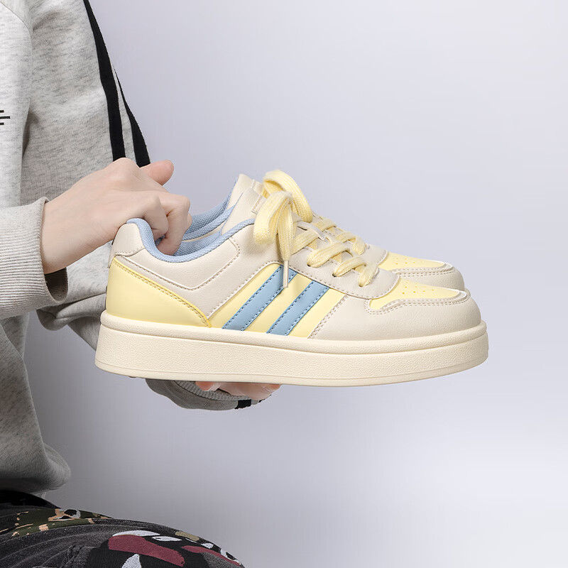 HUANQIU Women's Heightening White Sneakers