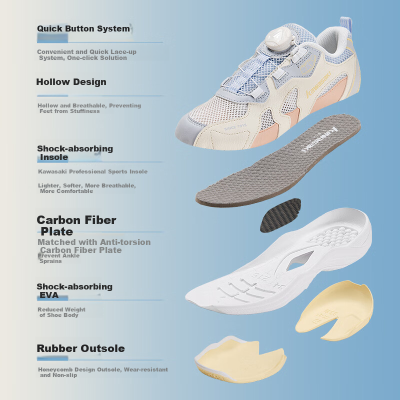 KAWASAKI Kids Starry Sky Badminton Shoes