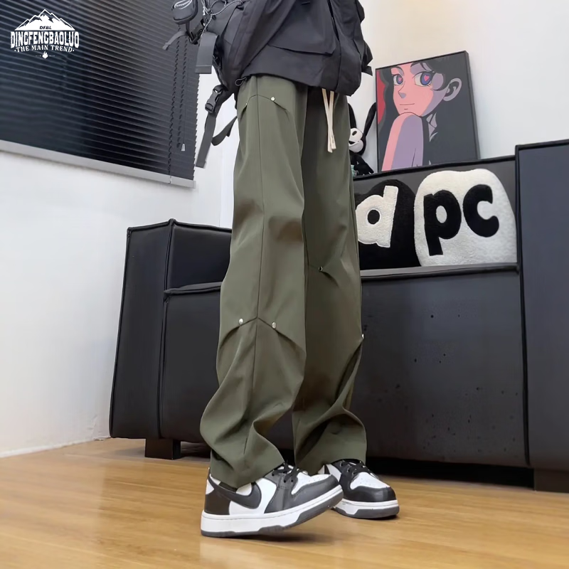 Dingfengbaoluo Summer American-Style Loose Pants