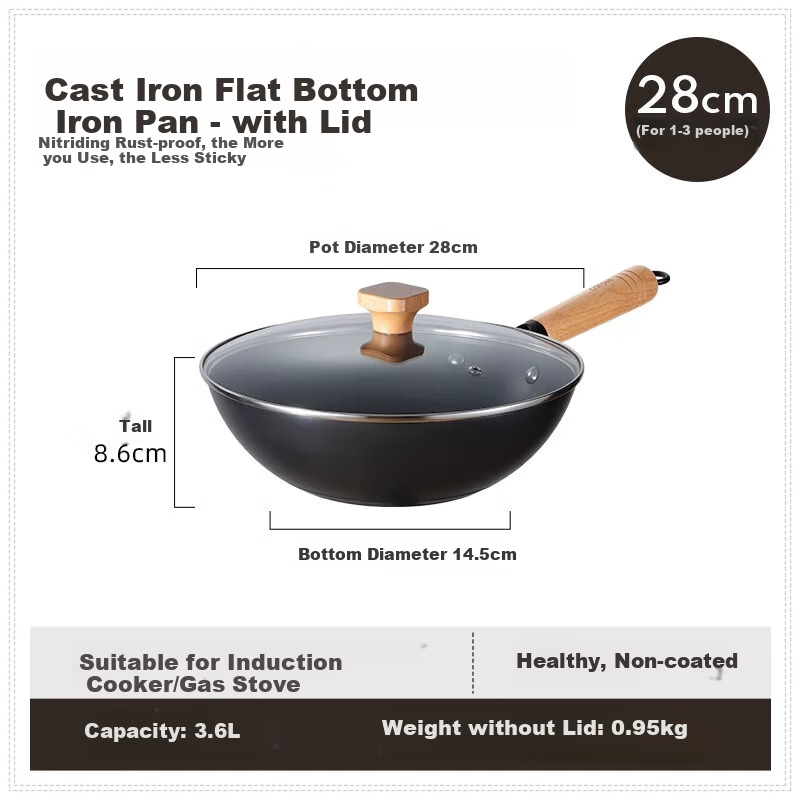 CaROTE Iron Wok - Non-Stick Stir-Fry Pan