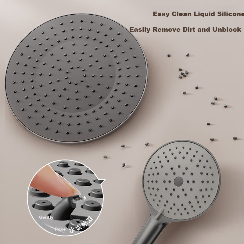 Jianpai High-Pressure 3-Function Gunmetal Shower Set
