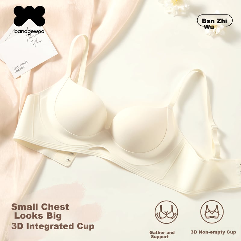 Bandgewoo Foundation Bra for Women - Push-Up, Seamless, Wireless