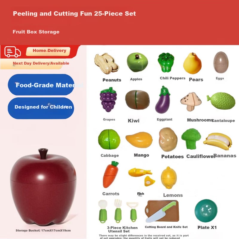 BULUQI Fruit Cutting Toy for Toddlers