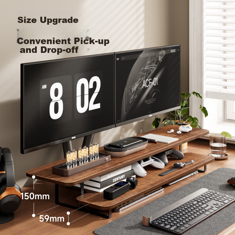 Brateck Beihu Monitor Riser Stand - Double-Layer Support