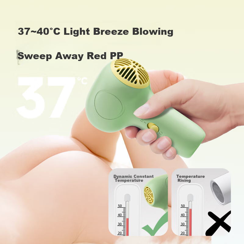 AUX Baby Hair Dryer - Wireless Rechargeable for Newborns