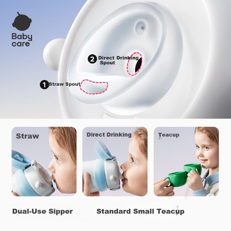 Babycare Little Monster Hug Three-Drinking Kids Cup