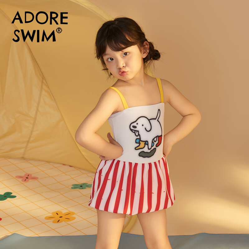 Adoreswim Girls' Dress-Style One-Piece Swimsuit