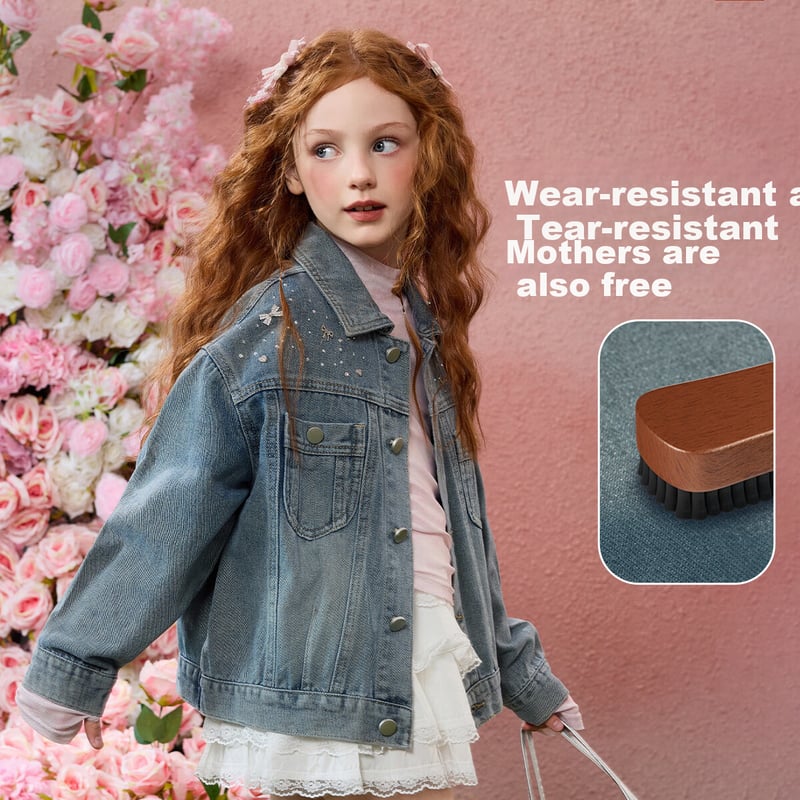 ASK JUNIOR Diamond Denim Jacket for Girls